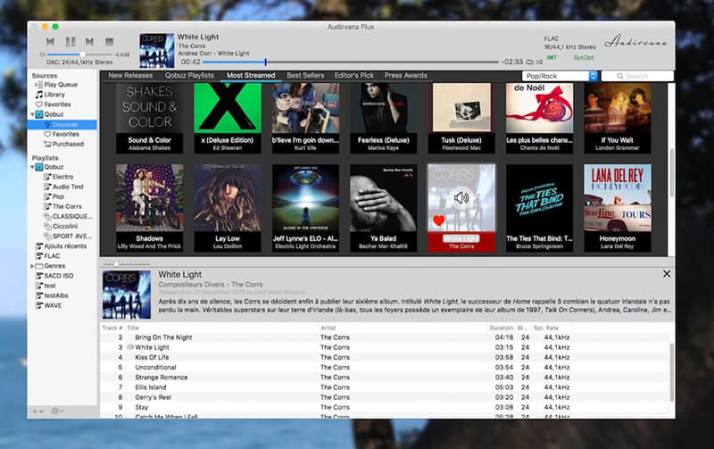 Audirvana Plus 3.1.1 for Mac 破解版 具有高品质声音的核心音频驱动音乐播放器