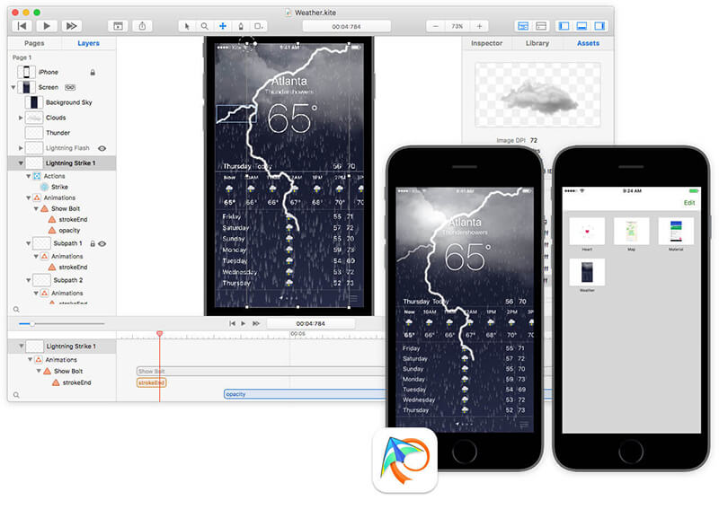 Kite Compositor 1.5 for Mac 破解版 MacOS和iOS的动画和原型设计