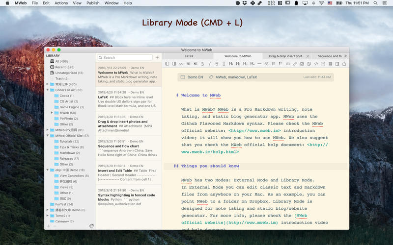 MWeb Pro 4.1.9 Mac 破解版 强大的Markdown应用