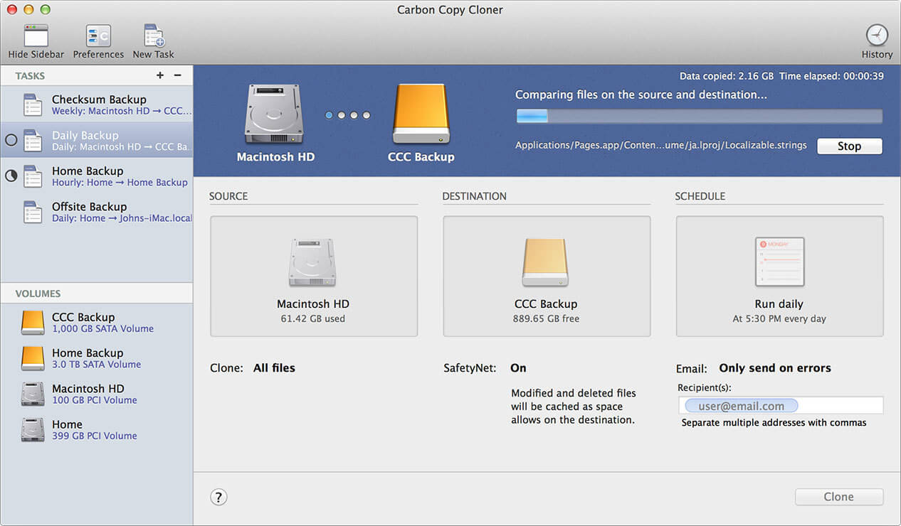 Carbon Copy Cloner 5.0.2 for Mac 破解版 易于使用的备份/克隆程序