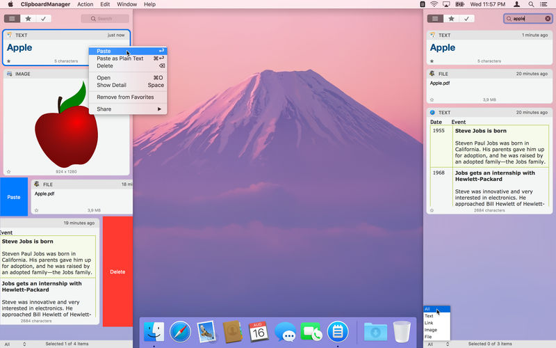 Clipboard Manager 1.9.4 for Mac 破解版 简单高效的剪贴板历史管理器